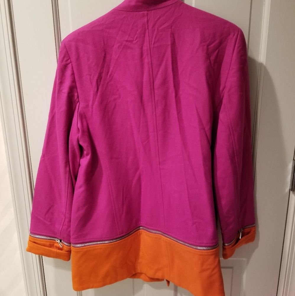 Multicolor Button/Snap Zippered Jacket - image 5